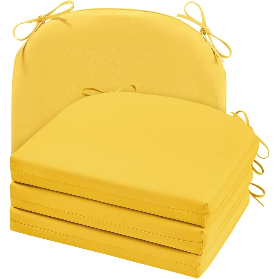 

Cozyide Outdoor Chair Cushions Waterproof Patio Seat Cushions with Adjustable Straps Round Corner Patio Chair Cushions for Gard
