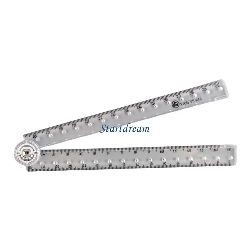 

Clear Acrylics Folding Ruler Straight Ruler for Student Teacher, Math Ruler Measuring Tool Measuring length 0-30cm K92C