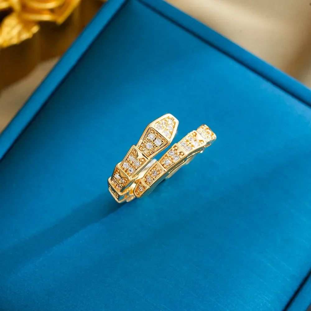 Регулируемое, сверкающее кольцо с бриллиантом - кольцо с полным бриллиантом, модный и элегантный женский стиль.