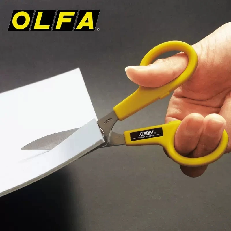 Japan Olfa SCS-1 2 3 4 Stainless Steel Multi-function Serrated Thin Blade Anti-skid Cutting Knife Patch Scissors