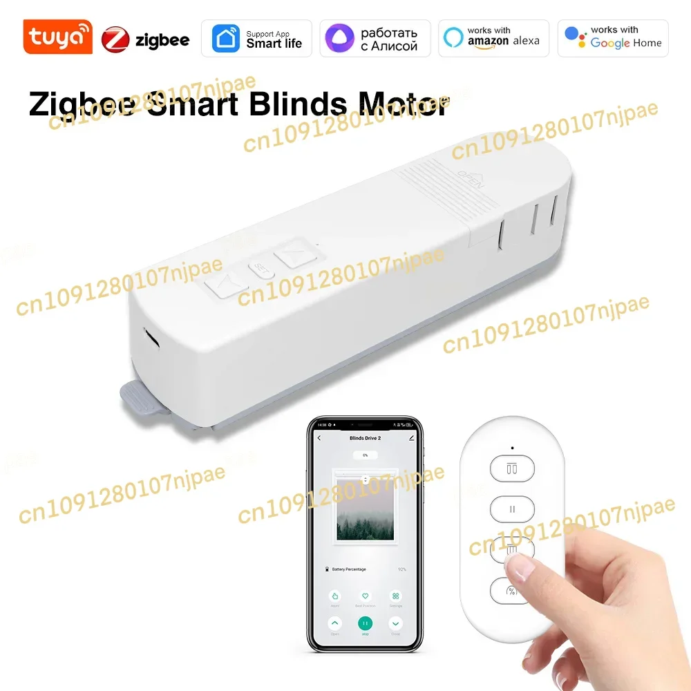 

Manhot Newest Zigbee DIY Smart Roller Shutter Blinds Shades Electric Curtain Motor Smart Life Work for Alexa Google Home Alice