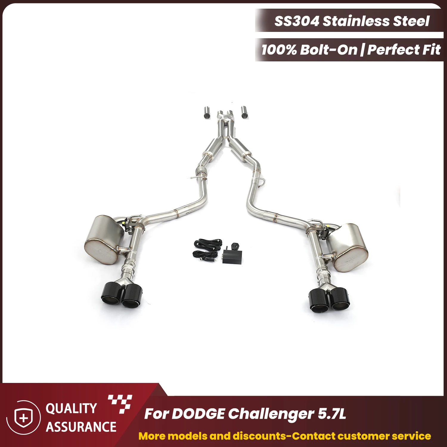 

ECCF Sporty Valvetronic Exhaust Catback Exhaust for DODGE Challenger 5.7L Aggressive Exhaust Sound Performance Upgrade