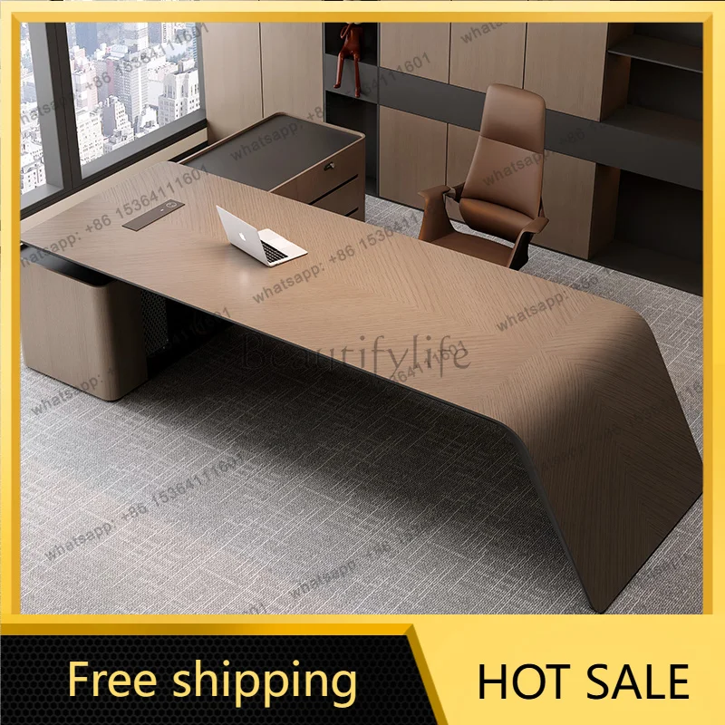 LDLuxury Lshaped Office Desk Computer Reception Shelves Study Office Desk Conference Bedroom Mesa Ordenador  Furniture