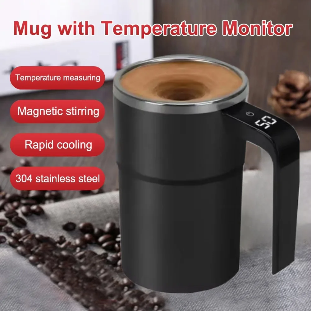 380ML Mini Electric Coffee Self Mixing Mug IP67 Waterproof Food Safe Coffee Mug USB Rechargeable Automatic Magnetic Cup For Tea