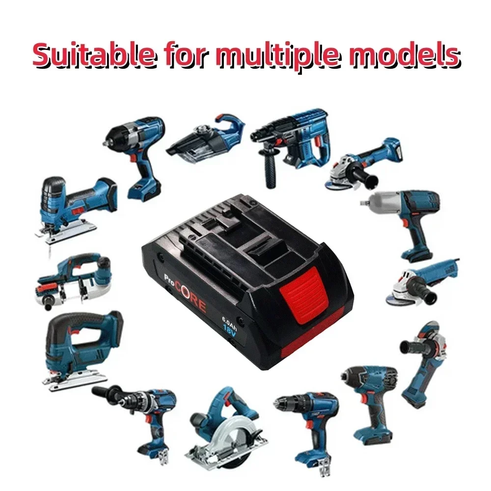 2026 18 فولت 6000 مللي أمبير بطارية ليثيوم أيون ProCORE لـ Procore 1600A016GB لبوش 18VMax مثقاب أداة الطاقة اللاسلكية ، بطارية 2100 خلية #4