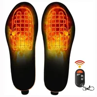 2000mAh Electric Foot Warmer Heated Insoles Remote Control Rechargeable USB Heating Foot Pads Warmer Insole for Man Women Shoes