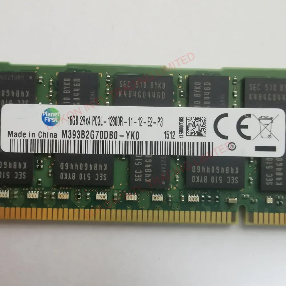 DDR3 16GB 2Rx4 1600 DDR equivalent frequency Server host memory M393B2G70DB0-YK0 PC3L-12800R RAM PC DDR3 12800 16G