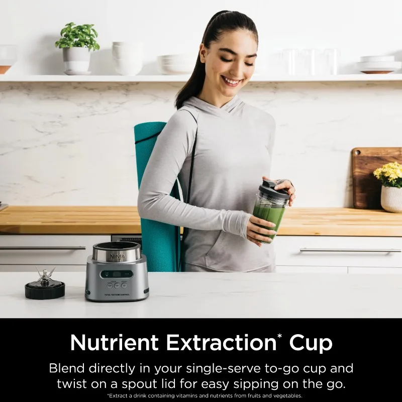 Ninja Twisti، خلاط عالي السرعة Duo 3 برامج Auto-iQ المحددة مسبقًا، 34 أونصة. سعة الإبريق، SS150