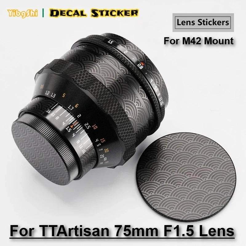 Für TTArtisan 75mm 1,5 Für M42 Mount Objektiv Aufkleber Vinyl Wrap Film Objektiv Körper Schutz Aufkleber Schutz Mantel 751,5