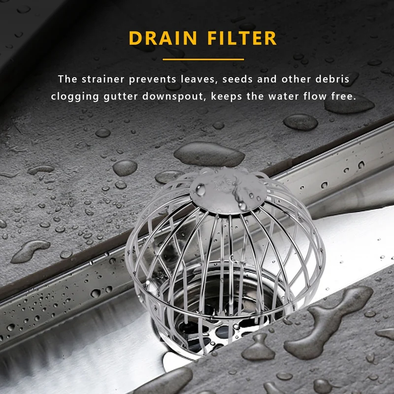 ตัวกรองป้องกันการรั่วไหลของรางท่อระบายน้ำสำหรับพื้นตะแกรงระบายน้ำฝาแบบตาข่ายกลมหลังคากลางแจ้งแบบใหม่