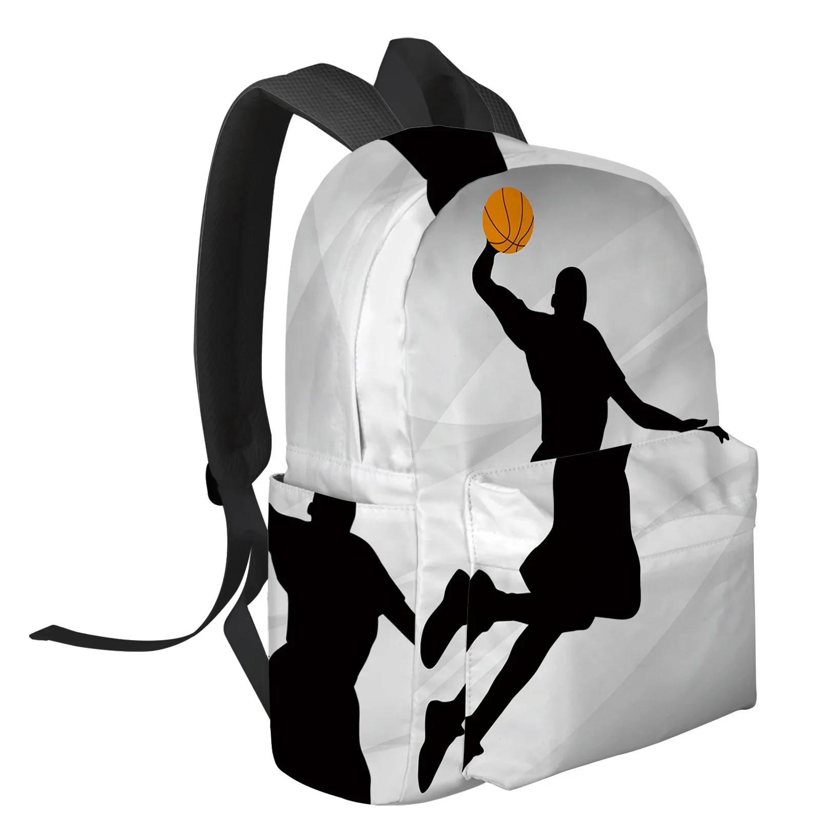 Basketball Sport Grey Women Man Backpacks Waterproof Travel School Backpack For Student Boys Girls Laptop Book Pack Mochilas