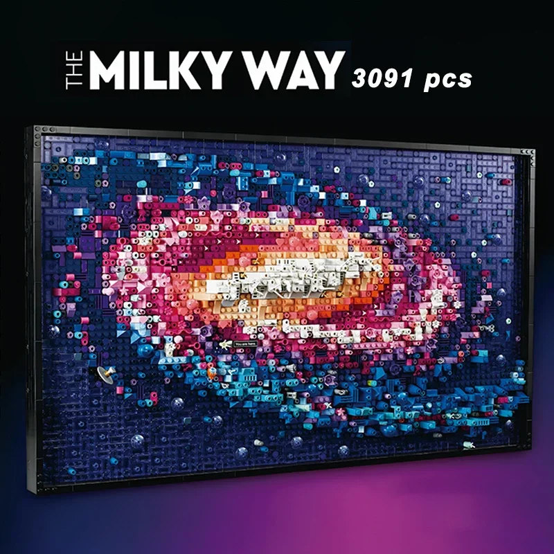 

With Light 3091pcs Moc 31212 The Milky Way Galaxy Building Blocks Sets Diy Creative Decorate Bricks Toys Kids Educational Gift
