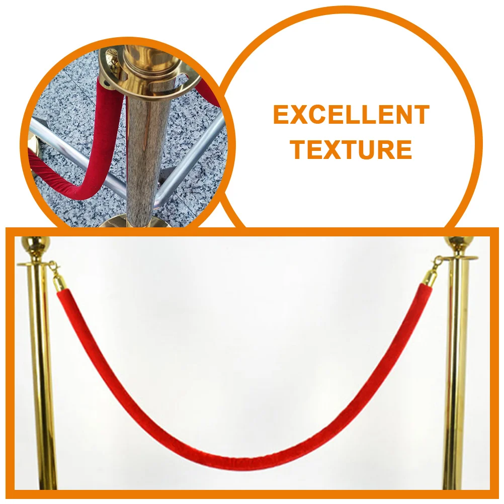2 Pcs Concierge Post Lanyard Rope for Stanchion Stanchions Ropes Party Queue with Hooks