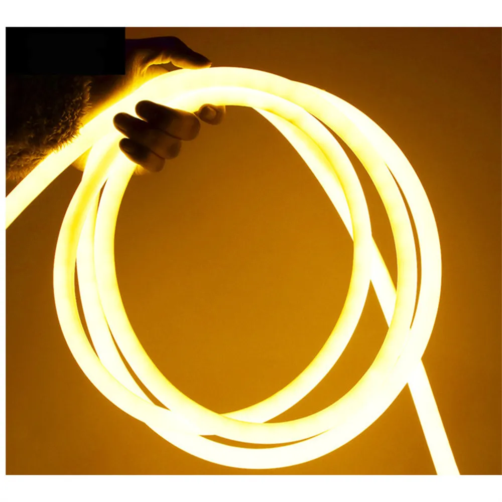 DC12V 2m Neon LED Strip 120LEDs/M Flexible Rope Tube Neon Light Waterproof For Home Decoration DIY Christmas