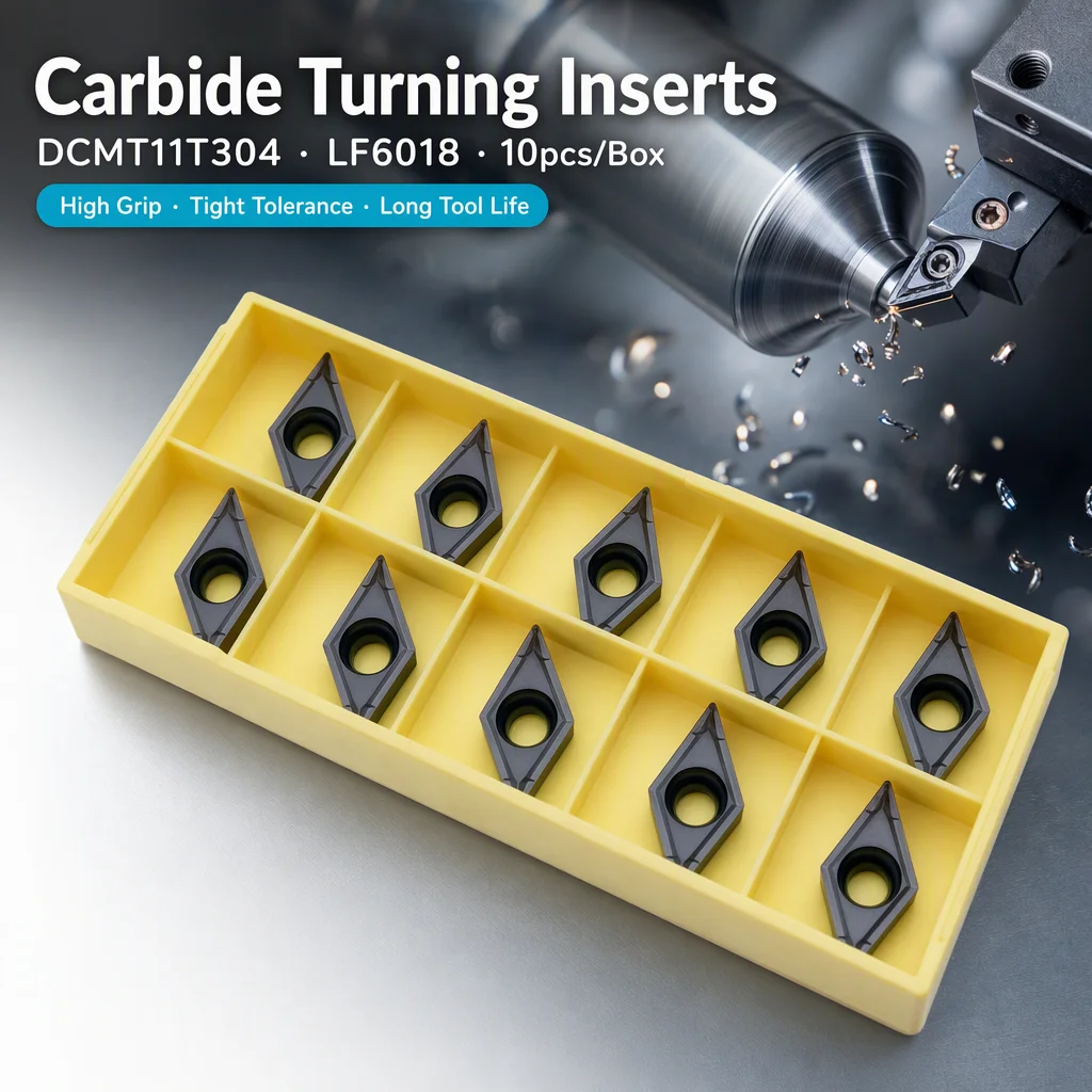 New Carbide Inserts 10pcs/box Accessories DCMT11T304 LF6018 Parts Replacements Turning Home Industry  New Carbide
