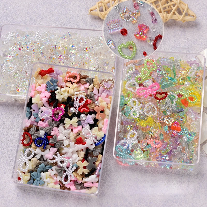 

Delicate Manicure Ornament Smooth Surface Non-Drop Mini 3D Bowknot Manicure Glitter Decoration Manicure Decoration Vivid