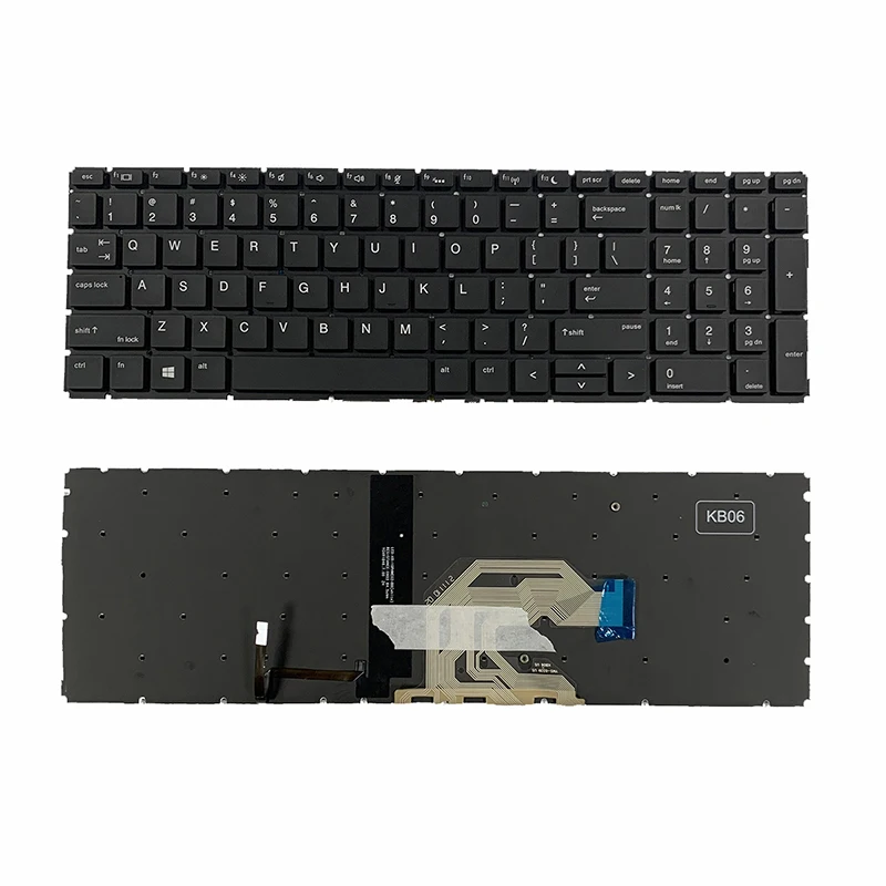 NEW US laptop keyboard FOR HP Probook 450 G6 455R G6 455 G6 HSN-Q16C HSN-Q17C laptop keyboard with backlit