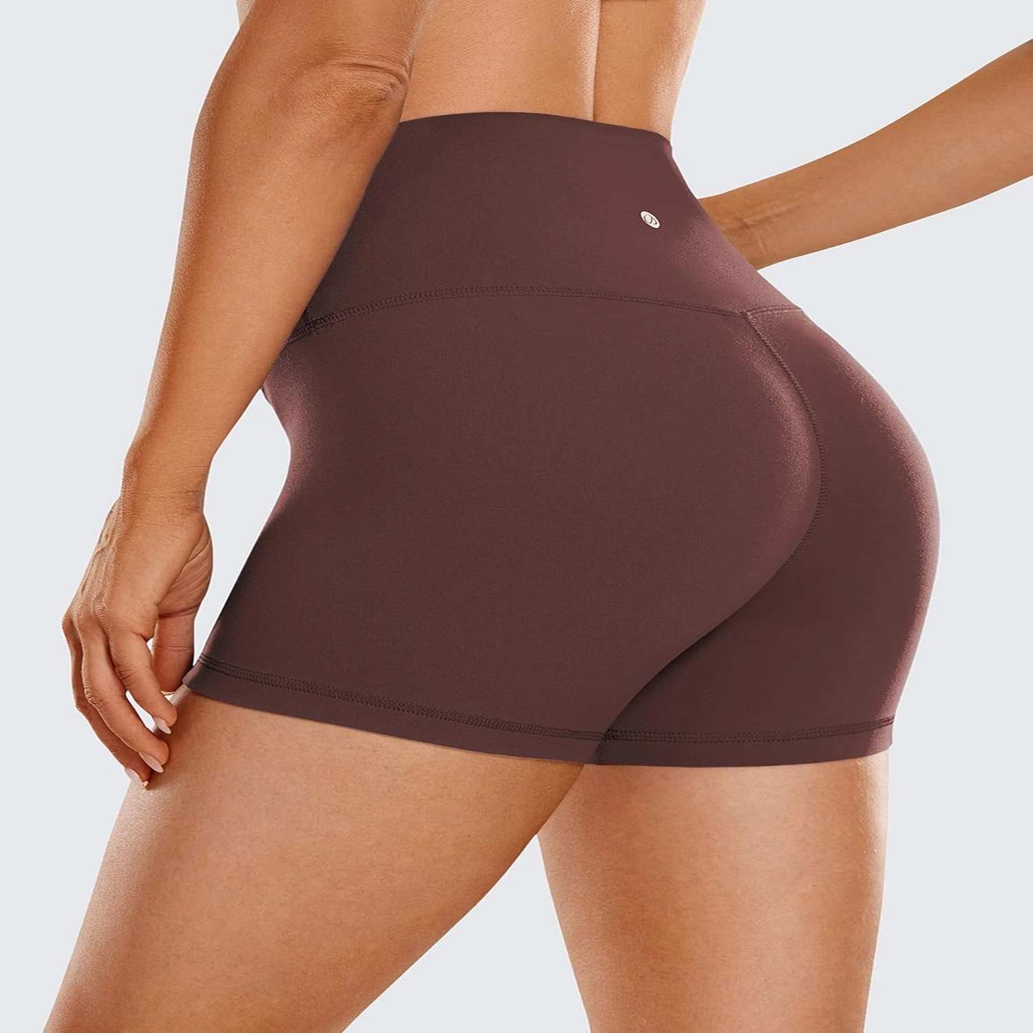 

High Waisted Stylish Taupe ButterLuxe Biker Shorts for Women - Versatile, Stretchy, and Moisture-Wicking - Ideal for Gym, Runnin