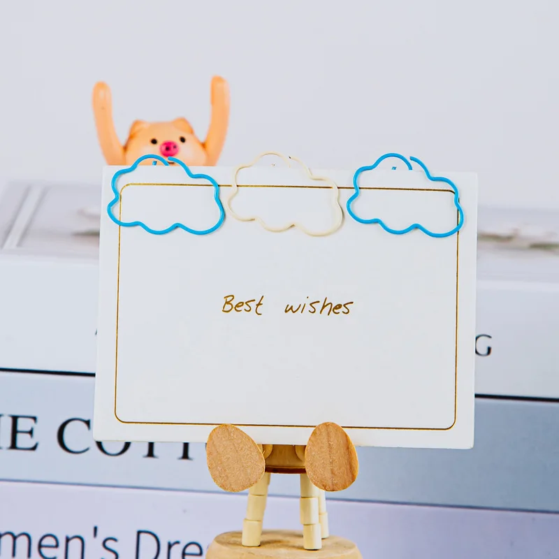 

Cloud Paper Clips Creative Multicolor Cute Paper Clips Bookmark Decoration Card Pins Bookmark Clips Office Document Organization
