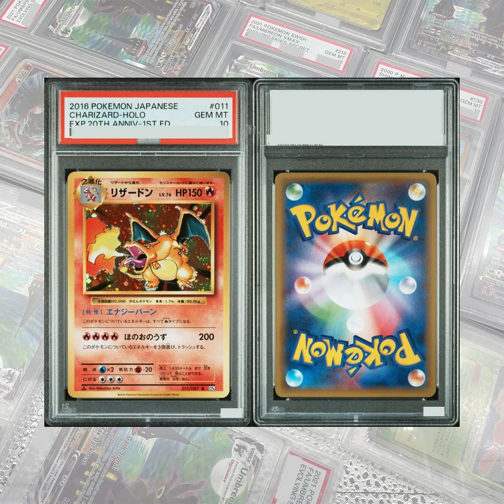20° ANNIV-1ST ED. SERIE FAI DA TE PROSSY PTCG GRADED CARD COLLEZIONE MEW-HOLO CHARIZARD-HOLO MEWTWO-HOLO CARD GEM MT10 REGALO PER BAMBINI