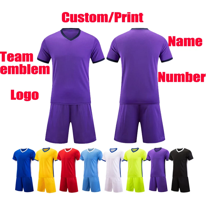 Soccer uniforms custom Football training clothing Adults and Kid clothes Men Boys Soccer Clothes Sets Short Sleeve Printing