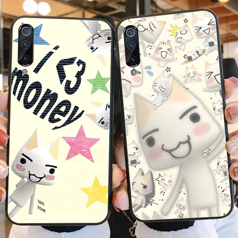 

Cute White Cat T-toro I-inoue Phone Case For Xiaomi Mi 5X 8 9 10 11 12 Lite Pro 10T PocoX3pro PocoM3 Note 10 Pro Lite