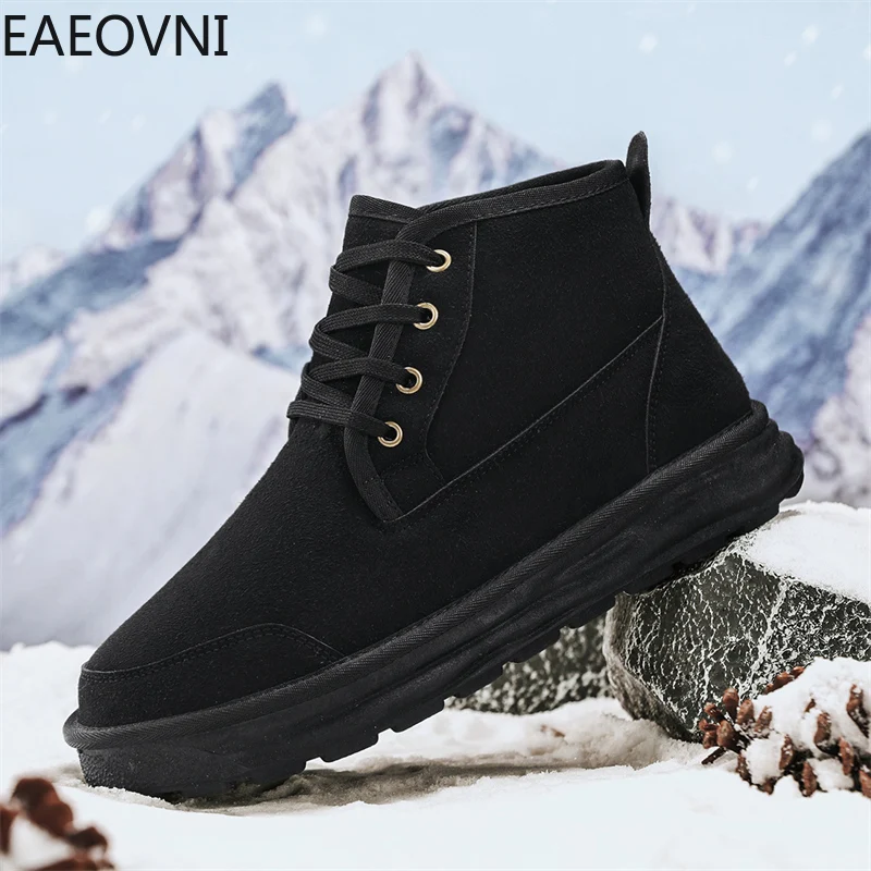 

Snow Boots Men's Boot High Tops Anti-slip Warm Plush Platform Easy To Clean Outdoor Shoes Classic Simple Young Fashion New Style