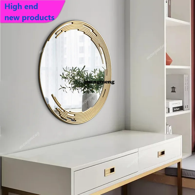 A68European retro vanity vanity mirror bathroom vanity mirror dining room wall hanging porch decorative mirror