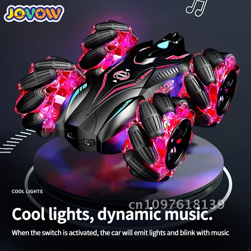 4WD RC Drift รถเพลงหมุนไฟ 2.4G ท่าทางวิทยุรถรีโมทของเล่น Stunt ปีนเขา LED รถควบคุมนาฬิกาสเปรย์ของขวัญ