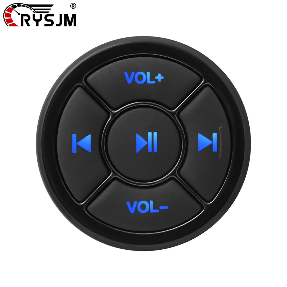 Car Steering Wheel Controller Wireless Bluetooth-compatible Remote Control Button Universal for Android IOS Car Media Volume