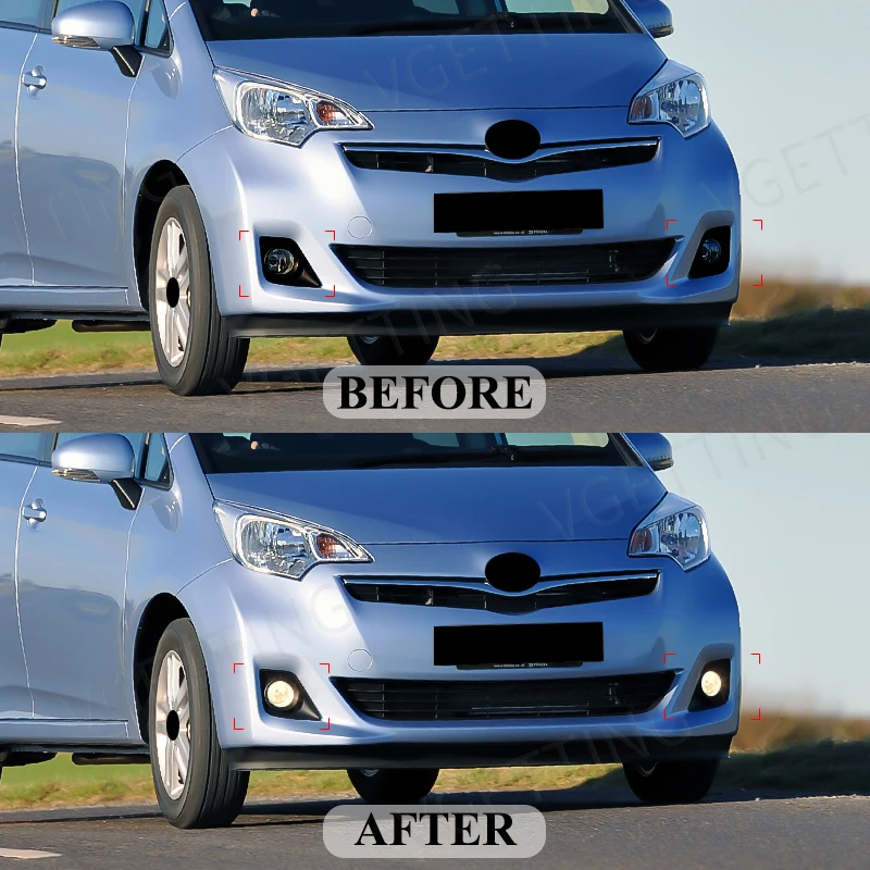 For Toyota Ractis 2010 2011 2012 2013 2014 Led Fog Lamp Auto Bumper Front Light Head Lamp Replacement Cover 12V Car Accessories