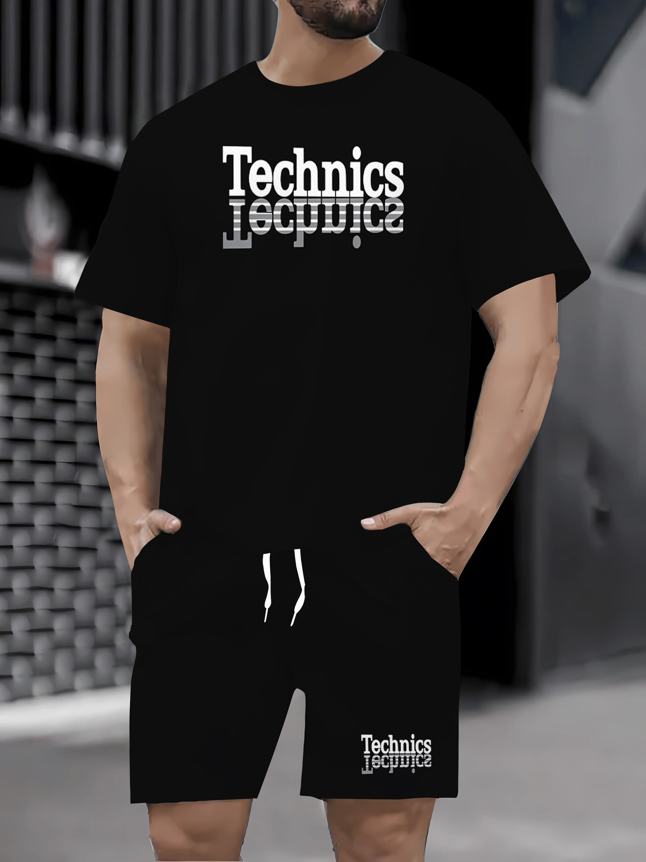 

2025 verão esportes terno masculino manga curta camiseta esportiva ao ar livre design casual roupas masculinas