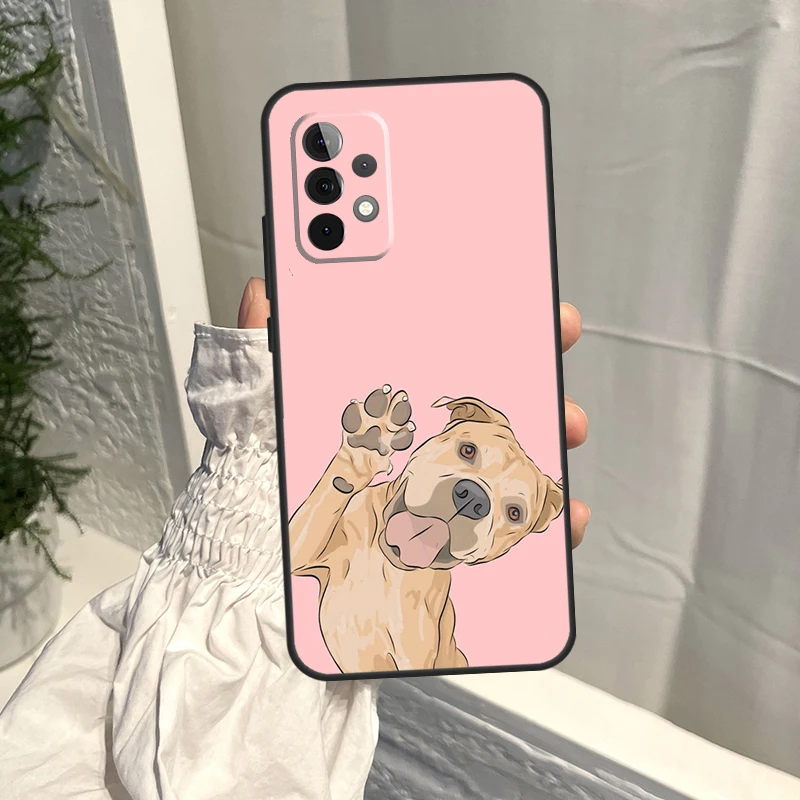Pitbull Dog Case For Samsung Galaxy A15 A35 A55 A54 A34 A14 A13 A23 A33 A53 A52 A32 A12 A56 A36 A16 A17