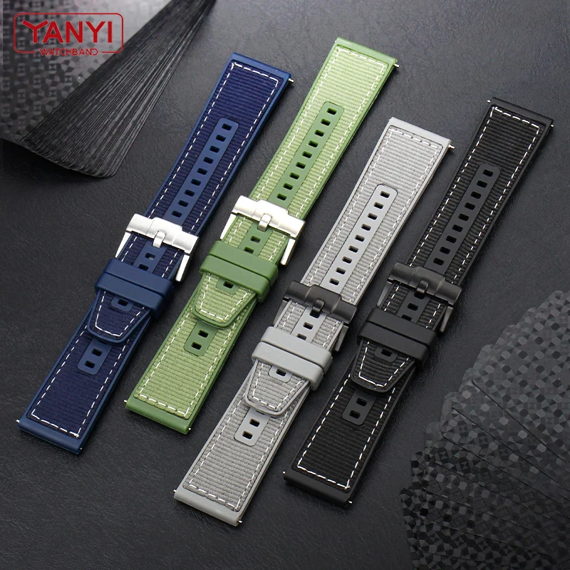 correia-de-nylon-espessada-masculina-fundo-de-borracha-de-silicone-pulseira-para-sei-ko-huawei-timex-tissot-pulseira-22mm