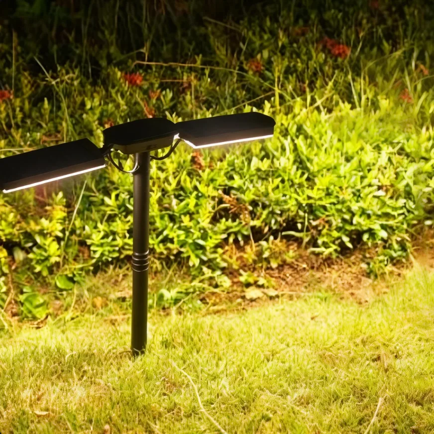 

Outdoor Solar Plug-in Ground Light, Two-end Courtyard Path Lawn Lamp, Garden Lighting Fixture