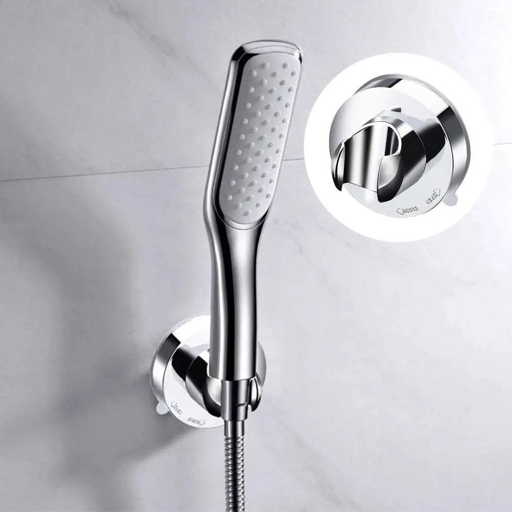 Shower Head Holder Wall-mounted Shower Head Stand Anti-slip Removeable Electroplated Bathroom Universal Shower Head Fixing Base