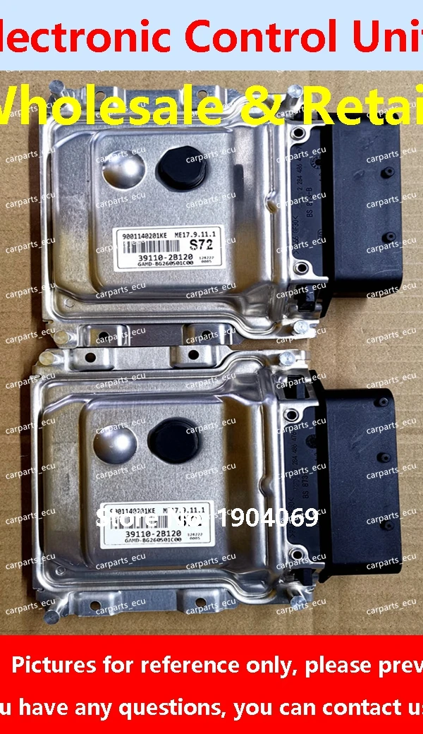 

For Hyundai Elantra Car Engine Computer Board/ECU/ME17.9.11.1 39110-2B120 S72/39104-03720 N85B/39130-2B190 S85/39111-04656 C56