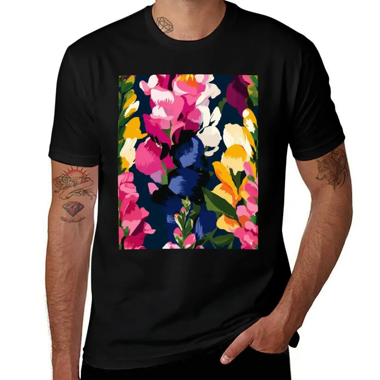

Colorful Floral Tropical Snapdragon T-Shirt Funny t-shirt shirts graphic tee gifts for boyfriend black t shirts for men