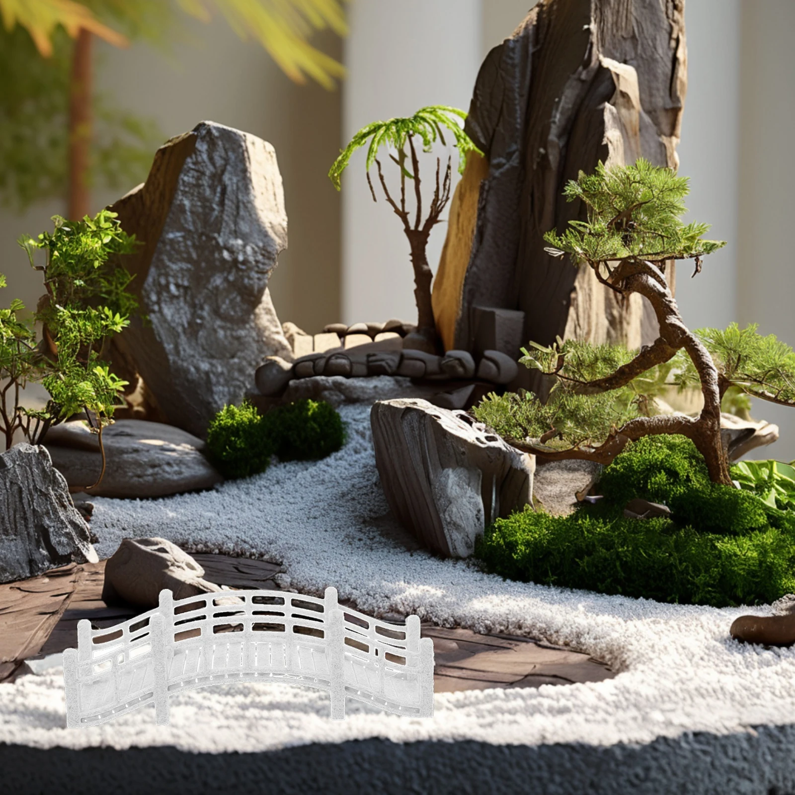 

Micro Landscape Bridge Fairy Garden Decor for Aquarium Outdoor Desktop Ornaments Statue Adornments Arch