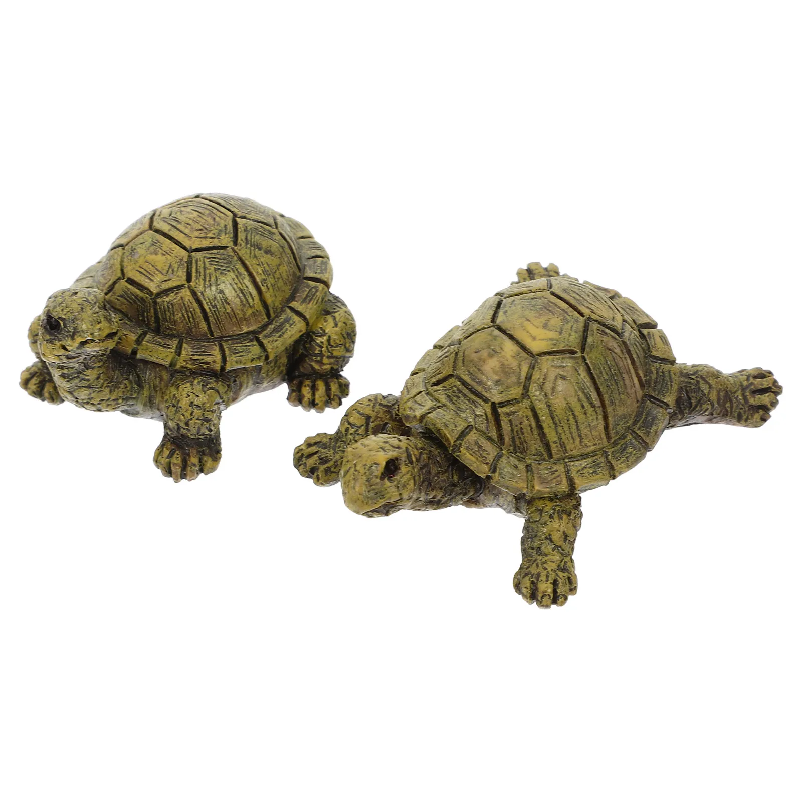 

2pcs Realistic Small s Resin s Miniature Decor Desktop Ornament Simulation Turtle Figures For Bonsai Terrarium