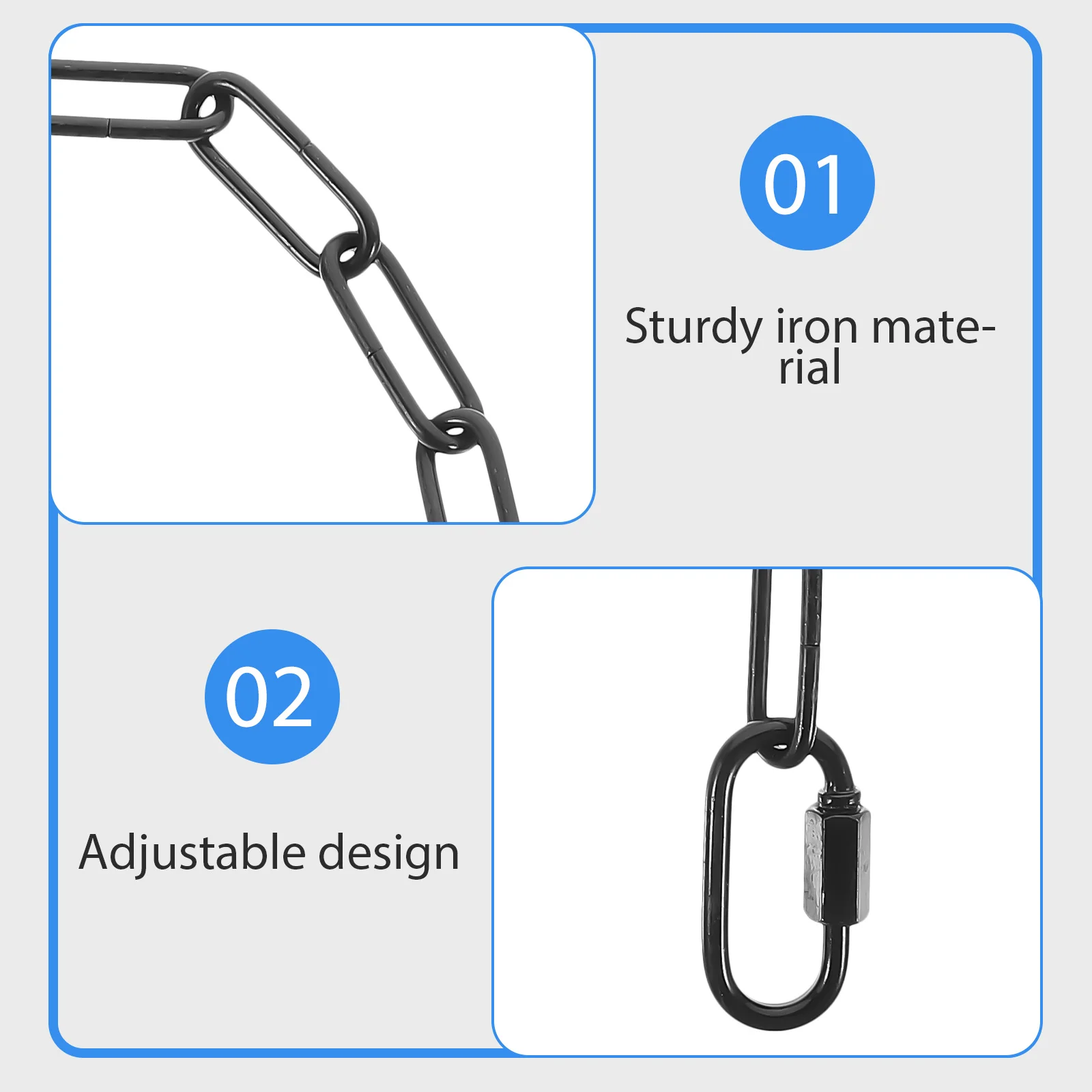 

2 Pcs Lighting Hanging Chain The Chains Lighting-chains for Lights Fixture Lamps Iron Decoration Decorative