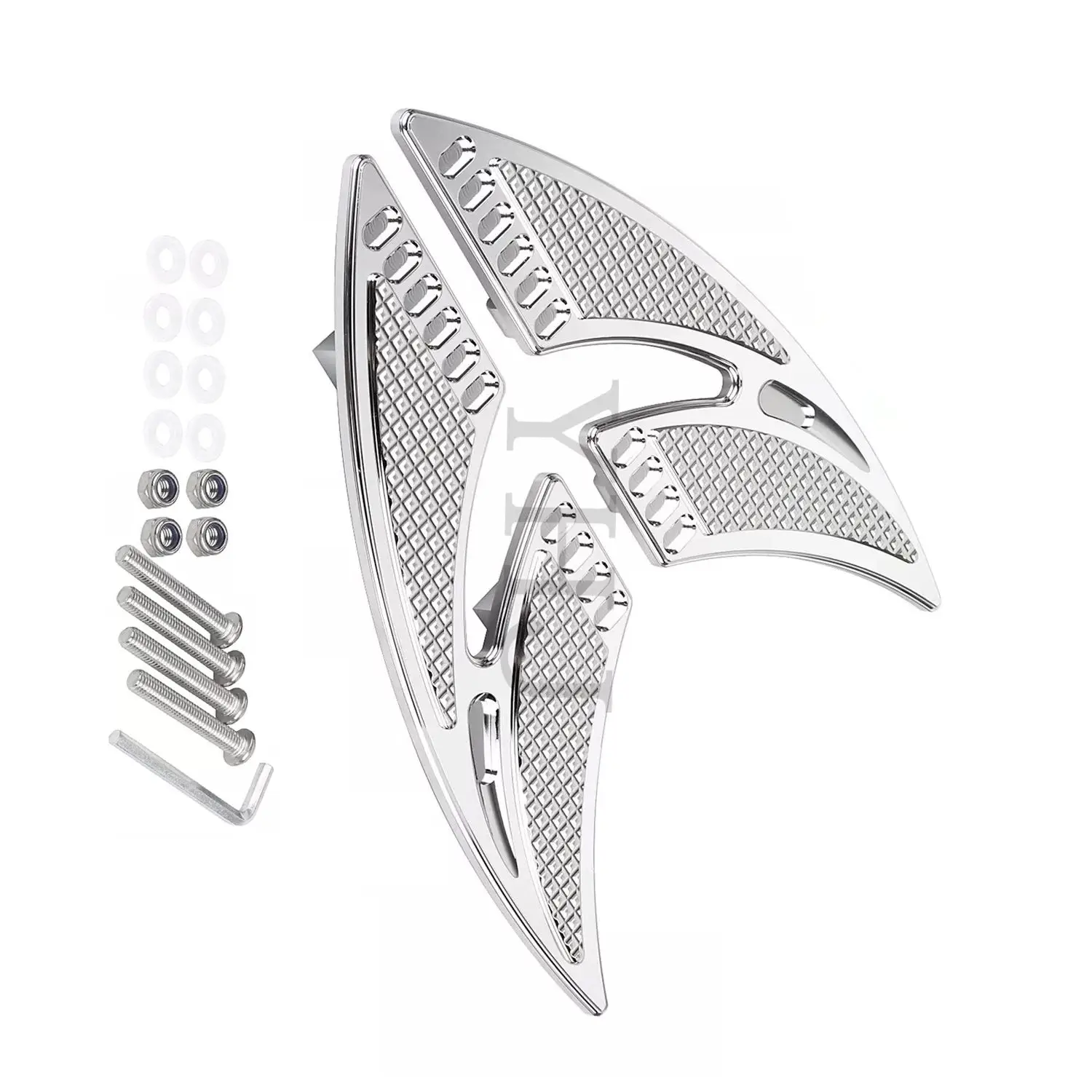 

CNC Cut Rear Passenger Floorboards Footboards For Harley Motorcycle Touring Electra Street Glide FLHX FLHT Classic FLHTC 1993-Up