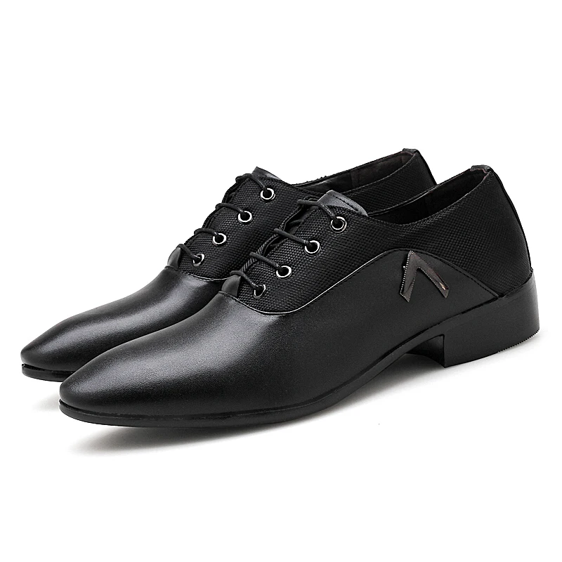 Men\'s Spring and Autumn Season Comfortable and Breathable Fashion Business Casual Dress Leather Shoes