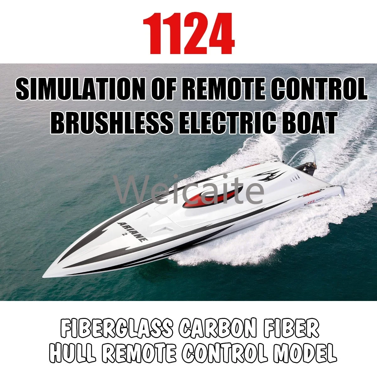 TFL Arian 1124 Fiberglass Simulation Remote Control Brushless Electric Boat Model Boat Adult Toys