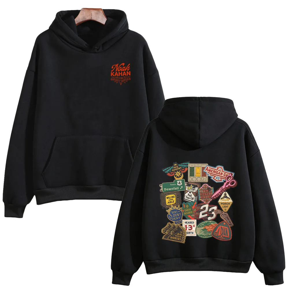 Noah Kahan Tracklist Hoodies Y2K Ästhetik Print Sweatshirt Damen Herren Streetwear Mode High Street Casual Langarm Pullover – Detail 9