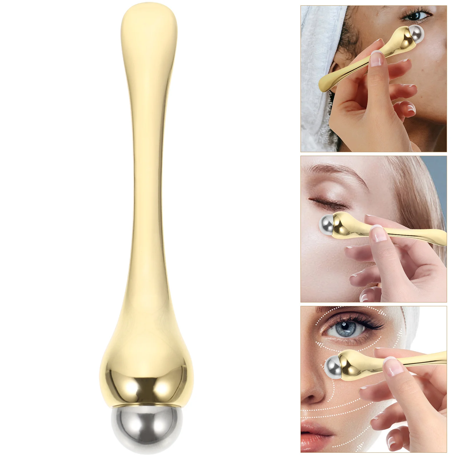 Oogmassage Roller Gladde gezichtsmassager voor vrouwen Delicate crème Applicator Tool Onder oogverzorging Ontspanning