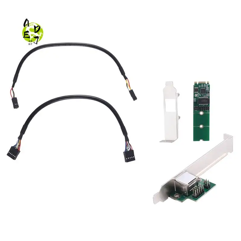 

Гигабитный сетевой адаптер AED7-2.5G Base-T Чип I225 2500 Мбит/с M.2 B/M Key To Pcie 2.5Gb Ethernet-карта Карта контроллера локальной сети RJ45