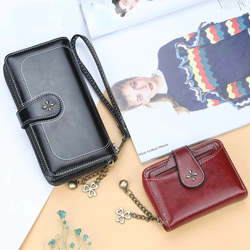 Women's Small Wallet PU Leather Tassel Zipper Wallets Coin Pocket Short Card Holder Clutch Fashion Female Purse Money Bag Desgin