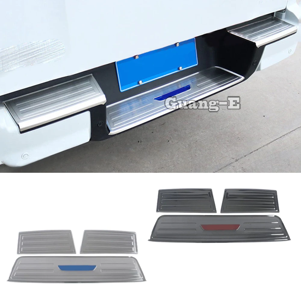 For Isuzu D-MAX DMAX 2021 2022 2023 2024 Stainless Steel External Rear Bumper Protector Sill Trunk Guard Cover Trim Frame Strip