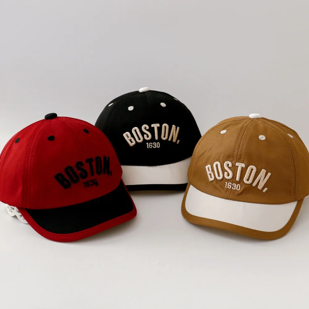 

New Letter Embroidery Baseball Cap Casual Breathable Sunshade Cap Sun Protection Duck Tongue Hat Children